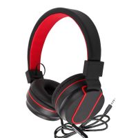 重低音头戴式耳机手机电脑耳麦带麦克风有线耳机|（带麦）红色