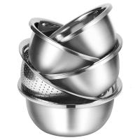 [优选]炊大皇304不锈钢盆家用厨房漏盆加厚洗菜盆子洗米筛淘米盆打蛋盆