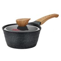 [优选]炊大皇奶锅麦饭石色辅食锅不粘锅汤锅婴儿奶锅少油烟加厚平底锅