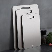 【优选】炊大皇 砧板 304不锈钢菜板切菜板家用擀面板揉面大号饺子板 大号切菜46*30cm