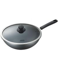 [优选]爱仕达炒锅圆底不粘锅家用燃气灶明火专用炒菜锅老式大翻炒锅具