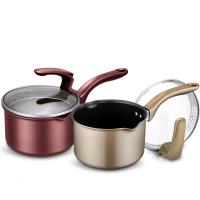 [优选]爱仕达16cm不粘奶锅 多用汤奶锅可立盖奶锅酒红色LS8916[1个装]