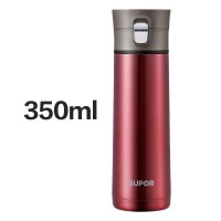 [优选]苏泊尔不锈钢真空保温杯男女商务大学生情侣随行水杯子KC43AN1 350ml烟花红[一键开合]
