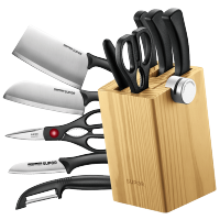 [优选]苏泊尔刀具套装厨房全套不锈钢切片刀厨房菜板套装刀具家用组合