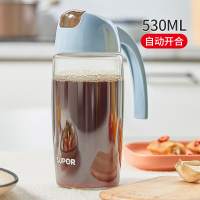 [优选]苏泊尔油壶装油瓶家用厨房用品欧式防漏油罐醋壶酱油玻璃香油瓶大 530ML[自动开合款]