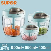 [优选]苏泊尔蒜泥神器拉蒜捣蒜泥神器手动搅碎机压大蒜打蒜蓉 3件全套组合[400ml+650ml+900ml]☆☆☆☆☆