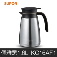 [优选]苏泊尔保温壶304不锈钢家用热水真空开水瓶大容量暖壶保温瓶 气质黑