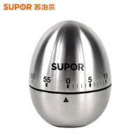 [优选]苏泊尔机械不锈钢厨房记时工具提醒器定时器学生学习办公倒计时器 不锈钢色