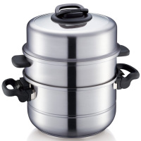 [优选]苏泊尔SUPOR巧乐宝易存储304不锈钢三层大蒸锅燃气灶电磁炉通用蒸鱼锅30cm蒸笼SZ30T1