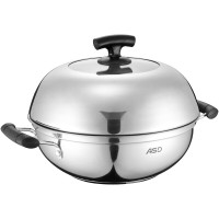 [优选]蒸锅 不锈钢304 火锅28cm大汤锅复底磁通电磁炉蒸笼蒸屉