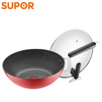 苏泊尔(SUPOR)火红点不粘炒锅BINGO麦饭石色家用烹饪煎炒菜锅明火燃气煤气灶电磁炉通用平底锅