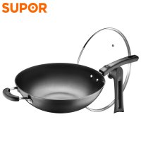苏泊尔(SUPOR)炒锅铸铁真不锈健康铁锅炒菜锅炒燃气通用