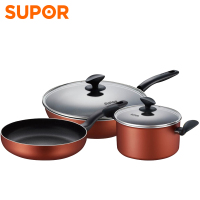 苏泊尔(SUPOR)锅具套装三件套 不粘锅炒锅煎锅平底锅汤锅 燃气灶电磁炉通用厨具