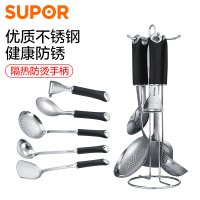 苏泊尔(SUPOR)经典系列不锈钢套铲铲勺七件套铲子套装厨房用具锅铲炊具炒勺 经典系列.铲勺6件套T1011K