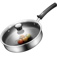 [精选]苏泊尔 SUPOR 蜂窝晶纹复合钢全面屏316L不锈钢防粘煎锅26cm炒菜锅煎炒锅平底锅EJ26JBC01