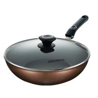 [精选]爱仕达不粘锅炒锅家用少油烟电磁炉专用炒菜锅燃气灶使用平底锅30