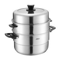 【精选】爱仕达蒸锅304不锈钢三层大容量30cm炖锅炖汤锅多用锅具炊具家用