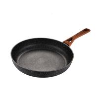 【精选】爱仕达不粘煎锅平底锅26cm麦饭石色煎牛排煎蛋电磁炉通用送木铲