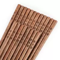[精选]炊大皇鸡翅木筷子家用厨房实木中式10双鸡翅木筷子无漆无蜡