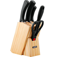 苏泊尔（SUPOR）刀具套装不锈钢刀具菜刀六件套刀切片刀厨师多用刀水果刀厨房剪刀磨刀棒T0824-2