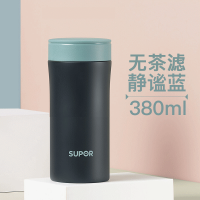 苏泊尔保温杯380ml静谧蓝 苏泊尔316不锈钢保温杯男款女士泡茶高档新款车载家用学生24小时