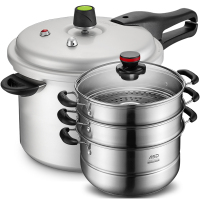 (蒸锅+高压锅燃气26cm-YL26S2WG) 爱仕达 锅具套装 2件套组合 不锈钢蒸锅 三层28cm 家用大号蒸锅 厚