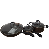 红色 [商超同款]爱仕达锅具套装家系列套锅WY03CTN炒锅奶锅汤锅 明火燃气专用