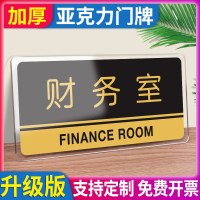 内有监控警示牌贵重物品温馨提示牌门贴请节约用水贴纸创意标志小心|T303(财务室) 10x20cm