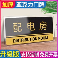 内有监控警示牌贵重物品温馨提示牌门贴请节约用水贴纸创意标志小心|T315(配电房) 15x30cm