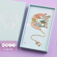故宫金属书签镂空古风礼物纪念品教师节礼盒订制古典中国风九尾狐可爱简约创意文创产品精美博物院小礼品定|[凤凰于飞]礼盒包装