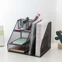 单格2联3栏4格3层金属文件架文件栏文件盘办公用品多功能文件框