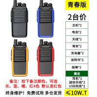 对讲机一对大功率户外机峰小型手台民用50公里迷你手持对讲器|青春版(2台)+耳机 无