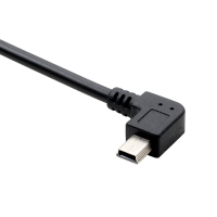 汽车音响u盘转接头车载mp3转换器 miniusb连接线t型接口otg数据线|16号MINI左弯短线0.25米