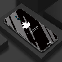 reno手机壳 reno保护套防摔6.4寸pcamoo枫叶玻璃硬壳男女款网红潮pcam00个性创意全包边新款外壳