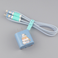 适用12/11pro max手机数据线保护套缠绕线20w18w充电器头贴纸|叠叠猫