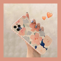 新款侧边花朵适用12手机壳iphone11promax女款x/xsmax日韩8plus全包摄像头xr网红7p硅胶ins软