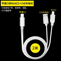 适用otg转接头雅马哈电钢琴midi数据线ipadiphon|[2米-白色]口转MIDI口+USB充电线