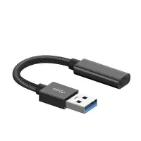 usb3.1公转type-c母转接头延长线数据3a快充线传输usb-c手机数字耳机转换器适用于小米笔记|黑色[14厘米]