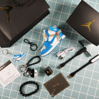 创意aj球鞋移动电源小巧个性少女男迷你篮球鞋子充电宝可爱乔11潮|AIR蓝联名套装(赠手提袋)