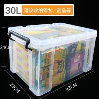 大号30L【可收纳零食、玩具、药品、杂物等】 收纳箱特大号衣服超大容量储物神器透明加厚塑料周转箱玩具整理箱