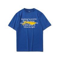 李宁短袖女夏季2021新款休闲宽松白色体恤半袖情侣装运动T恤男士AHSR340