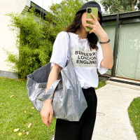 手提大容量透明果冻包包女2020新款潮沙滩旅行街拍单肩帆布托特包