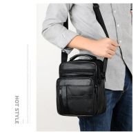 真皮男包中老年单肩包头层牛皮男士休闲斜挎包手提商务公文包背包