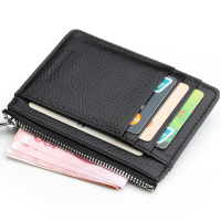 真皮超薄小卡包男士迷你零钱包银行卡夹学生公交卡套拉链卡片包
