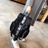 亮片双肩包2020韩版新款女士背包时尚大容量百搭背包休闲旅行包潮