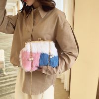 兔毛女包包2019新款毛毛手提包毛绒挎包女韩版百搭女士斜挎单肩包