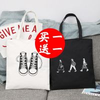 网红包包女学生韩版百搭帆布女士包布袋手提包购物袋大容量托特包