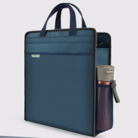 a4拉链文件袋手提包竖款男商务会议公文帆布袋女士职业大容量