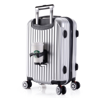 pc行李箱弹簧减震轮挂包水杯架旅行箱28寸潮男拉杆箱