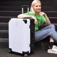 韩版铝框行李箱女拉杆箱男密码箱旅行箱包26学生24皮箱20寸28箱子